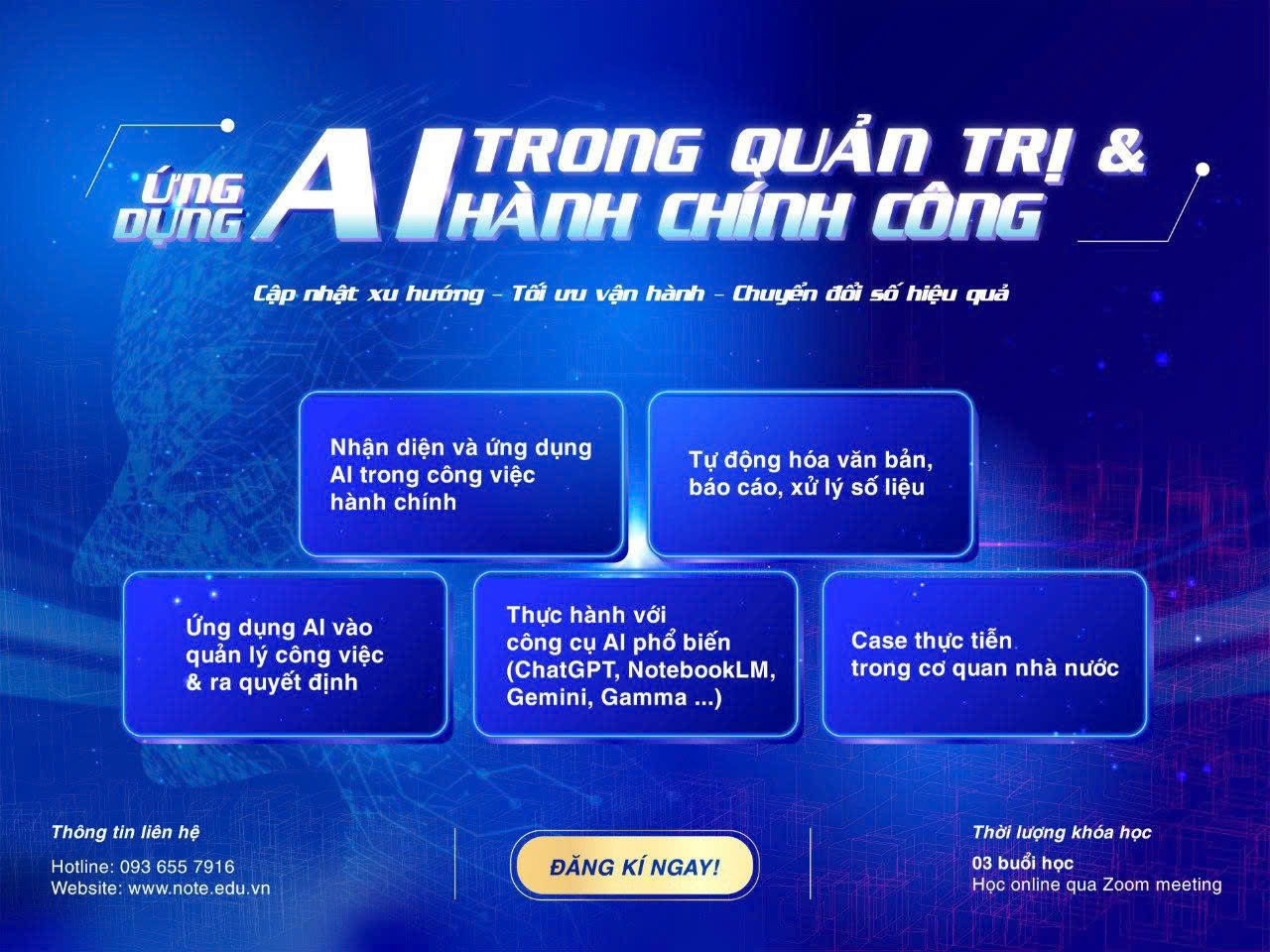 KHÓA ĐÀO TẠO ỨNG DỤNG CÔNG NGHỆ AI TRONG QUẢN TRỊ VÀ HÀNH CHÍNH CÔNG VỤ KHÓA ĐÀO TẠO ỨNG DỤNG CÔNG NGHỆ AI TRONG QUẢN TRỊ VÀ HÀNH CHÍNH CÔNG VỤ